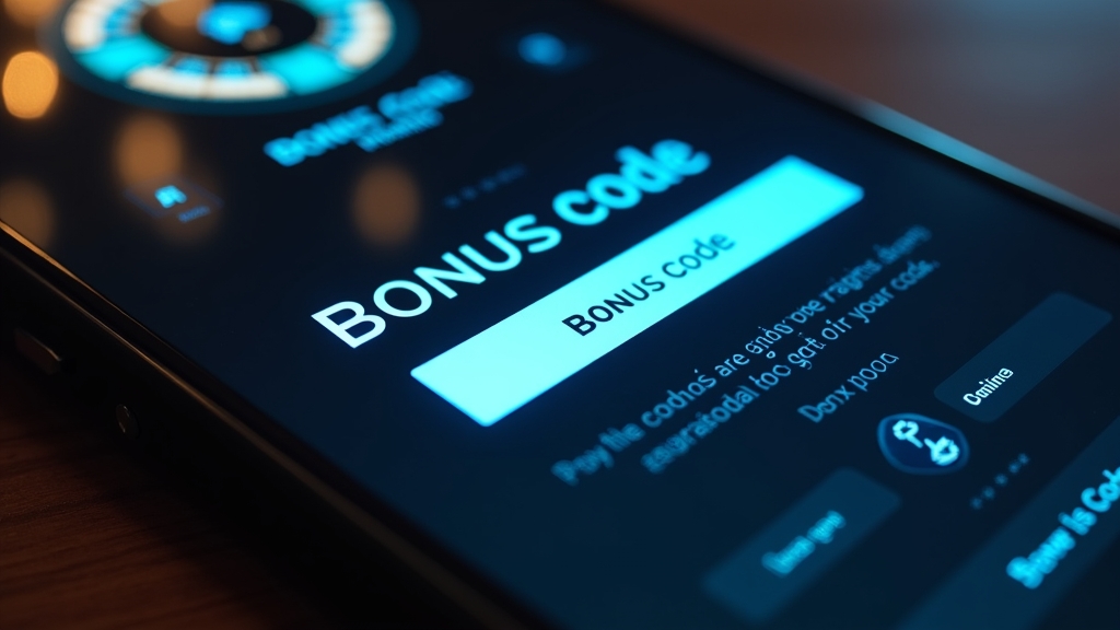 حقل إدخال رمز بونص داخل واجهة كازينو مضيئة